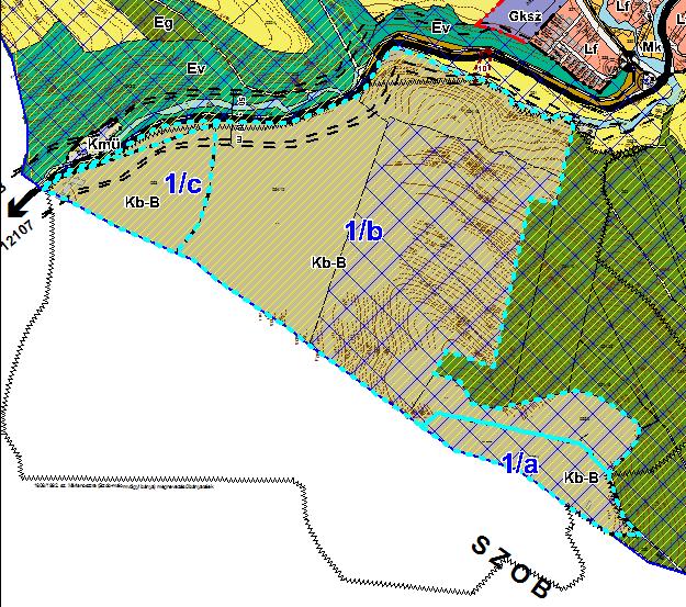 augusztus 6.-i állapot szerint. Hatályos HÉSZ előírás a 053 hrsz. területén: 20. (1) A Kk-b jelű övezet előírásai: (bányatelek) a.) Beépítési mód Szabadon álló b.