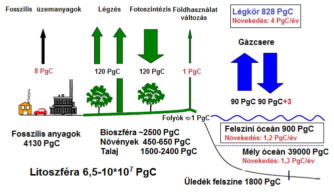 Irodalmi áttekintés A légköri CO 2 pillanatnyi koncentrációját és annak változását egy adott területen számos folyamat alakítja.