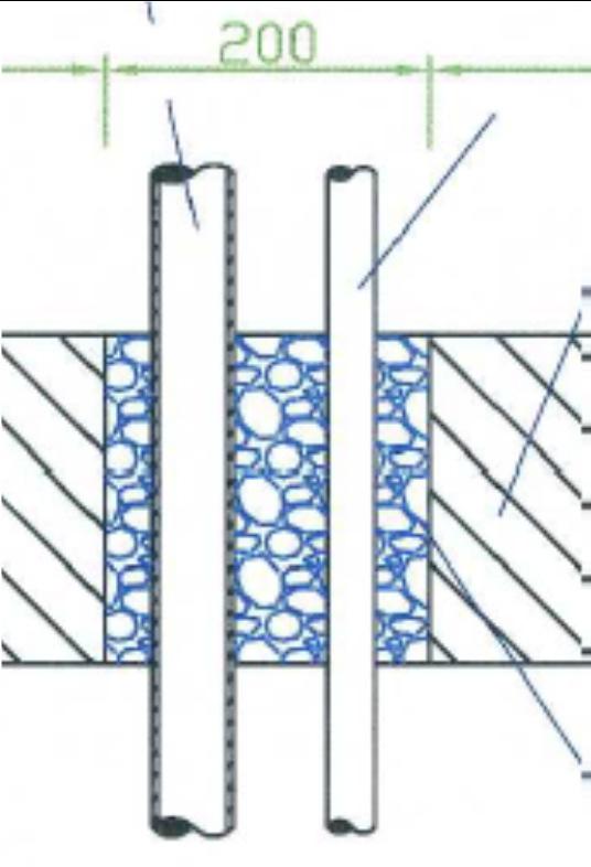 Dunafoam 1K u36c37v1 1. 2. Kábel- és cső Kábel- és cső Vasbeton 200 200 x 200 200 400 x 150 méret Alukábel 21 Acélcső 45x1,5 Rézkábel 16 Horg. acélcső 40 3. Dilatációs hézag Vasbeton 200 20-4.