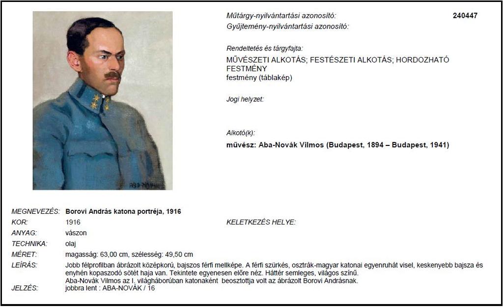 A 2005 augusztusában budapesti magántulajdonból ellopott Telepy Károly (Debrecen, 1828 - Budapest, 1906): Esztergomi vaskapu (Dombos táj, Táj, 1896) [műtárgy-nyilvántartási azonosító: 240431] című