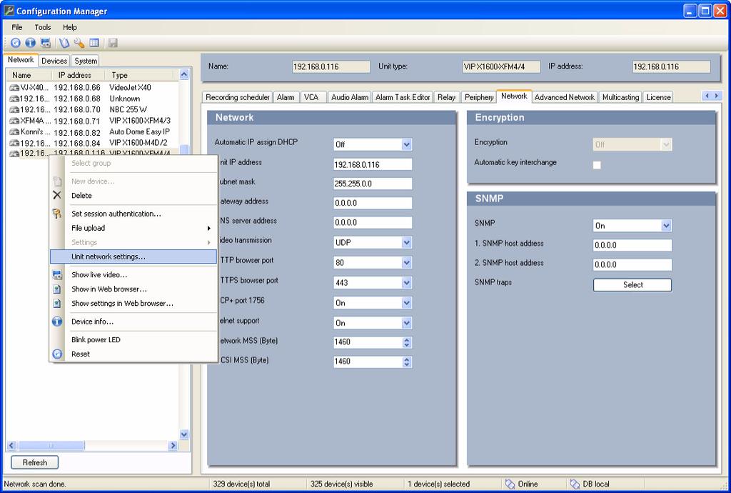 VIP X1600 XFM4 Konfiguráció hu 10 5 Konfiguráció 5.1 IP-cím hozzárendelése Ha még nem tette meg, telepítse a Configuration Manager programot a termék CD-lemezéről.