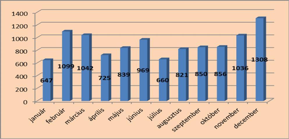 2013-as évben, gyermek háziorvosi ügyeleten, összesen 10852 fő gyermeket láttak el.