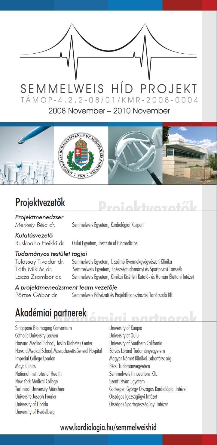 Semmelweis Híd Projekt Prospektív szűrővizsgálat 250 élsportoló, összesen