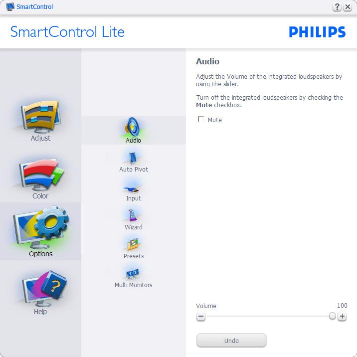 Az Enable Task Tray menu (Tálcamenü engedélyezve) ikon alapértelmezésképpen (Be) értékre van állítva. Az Helyi menü engedélyezése megjeleníti a SmartControl Lite tálcamenüjét.