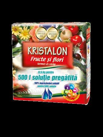 Kristályos szerkezetű, vízben 100%-osan oldódó műtrágya, mely könnyen felvehető formában tartalmazza a növény egészséges fejlődéséhez szükséges tápanyagokat és mikroelemeket.