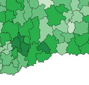 AGROTAX.HU 09 5. ábra A szántóföldek járási átlagárai Átlagos értékesítési ár szántó, Ft/ha 1.900.000 