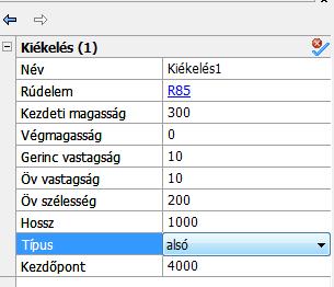 FONTOS TUDNI, HOGY A KIÉKELT ELEM SZAKASZON AZ AUTOMATIKUS VÉGESELEM GENERÁLÁS SORÁN ÚJ KERESZTMETSZETEK KERÜLNEK ELŐÁLLÍTÁSRA, AMELY MAGÁBAN FOGLALJA AZ EREDETI SZELVÉNYT ÉS A KIÉKELÉST.