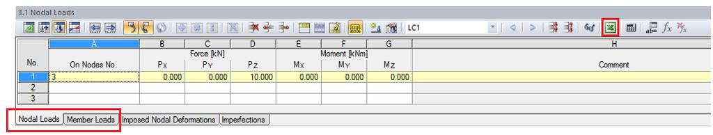 Az export gomb megnyomása után létrejön és megnyílik egy Excel (xlsx) fájl. Nagyon fontos, hogy ha terheket is akarunk exportálni, akkor ezt a fájlt ne zárjuk be.