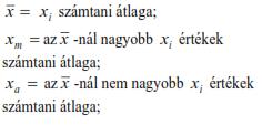 Éltető Frigyes féle duál mutató a megfigyelési egységeket 2 csoportra osztja: az átlagnál magasabb és alacsonyabb fejlettségű