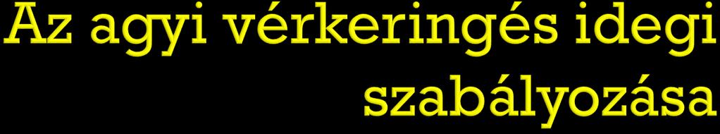 Perivaszkuláris axonterminálisok az agyi érfali simaizomzat határán Szinaptikus vezikulák-több transzmitter, gyakori a kolokalizáció A denerválás csökkenti,