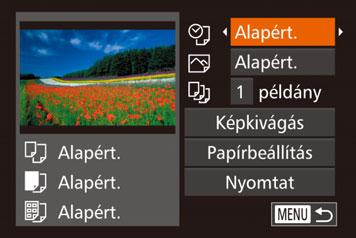 Alapért. Dátum Fájlszám A Canon márkájú PictBridge-kompatibilis nyomtatókkal (külön vásárolhatók meg) kapcsolatos további részleteket lásd a Nyomtatók (= 183) című fejezetet.