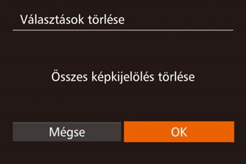 Az összes kép beállítása nyomtatásra A nyomtatási listára felvett képek nyomtatása (DPF) z Az Egyes képek beállítása nyomtatásra z Ha képeket vett fel a nyomtatási listára című rész (= 202) 1.