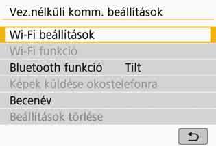 A Wi-Fi-beállítások megadása Először kövesse az alábbi lépéseket a Wi-Fi beállítások megadásához.