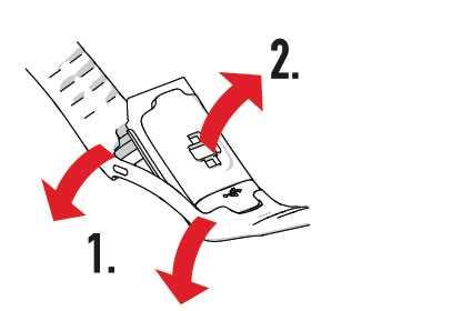 2. Húzza le a készüléket a csuklópántról. A csuklópánt csatlakoztatásához végezze el a fenti lépéseket forsított sorrendben.