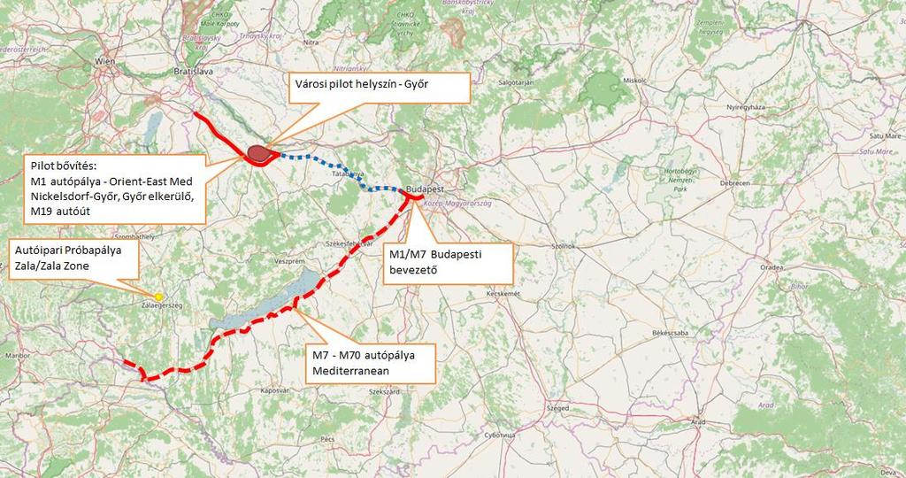 Eszköztelepítések C-Roads Austria C-Roads Slovenia A C-Roads Hungary számokban: Legalább 70