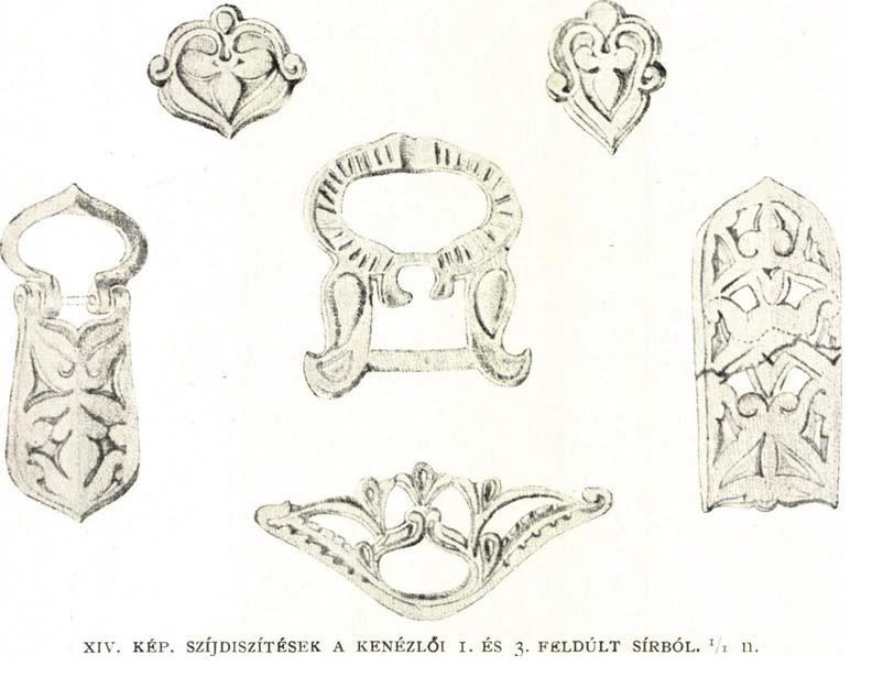 Az eredeti lelet: Származási hely: Kenézlő I./3. sír, Magyarország, 10. század. Források: Jósa (1914): Honfoglaláskori emlékek Szabolcsban 2. ArchÉrt. XXXIV. kötet 1. szám.