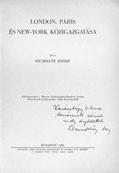 A három kötet egységes korabeli félvászon-kötésben, a gerinceken aranyozott címfelirattal, kissé kopottas állapotban. 8.000,- 532. Vecseklőy József London, Páris és New-York közigazgatása.