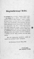 324. 325. 326. 324. Katonai rögtönbírósági ítélet nyomtatott hirdetménye 1852-ből. Banatzki István nagy-kikindai, Torontálm. sz., 34 éves, kath.