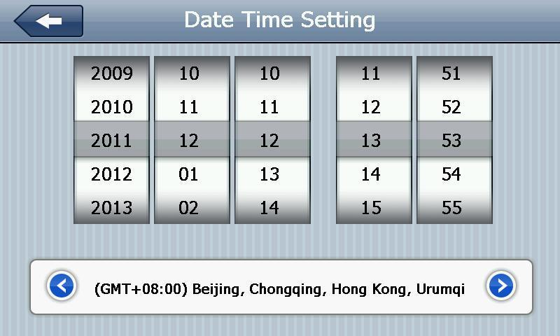 6.16 Dátum/Idő beállítása Beállíthatja a dátumot, az időt és az időzónát.