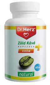 Dániában gyártott termék. Dr. Herz Zöld Kávé + Króm kapszula, 60 db A Dr.