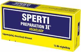 Kizárólag természetes hatóanyagokat tartalmaznak. A Sperti Preparation H végbélkúp 12 db-os, a Sperti Preparation H végbélkenőcs 25 g-os kiszerelésben, applikátorral kapható.
