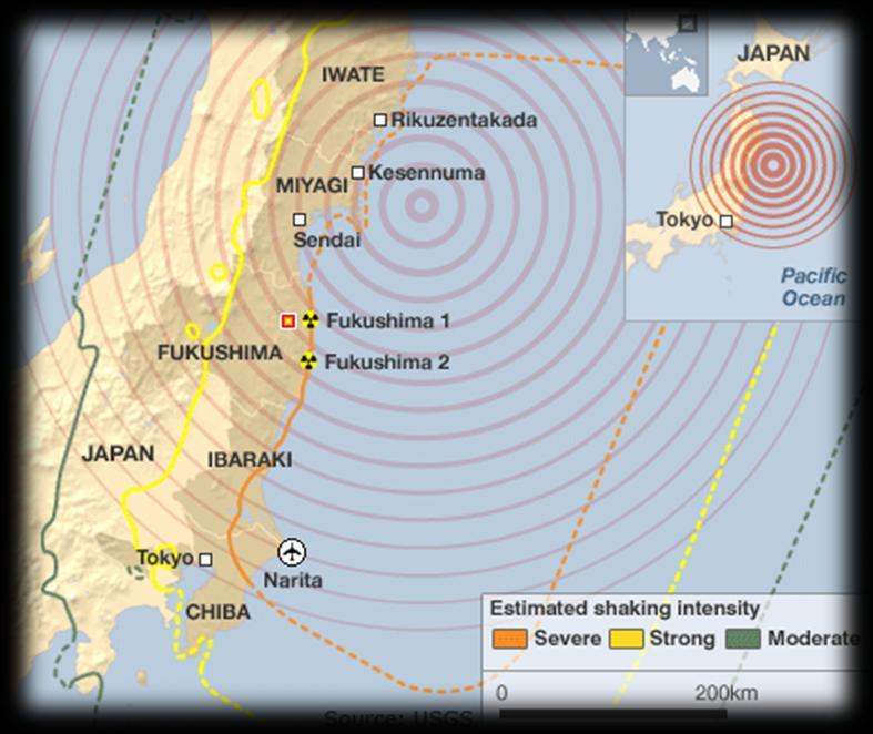 A FUKUSIMAI BALESET ÉS HAZAI HATÁSAI 2011. március 11-én a Richter skála szerinti 9-es erősségű földrengés rázta meg Japán keleti partvidékét.