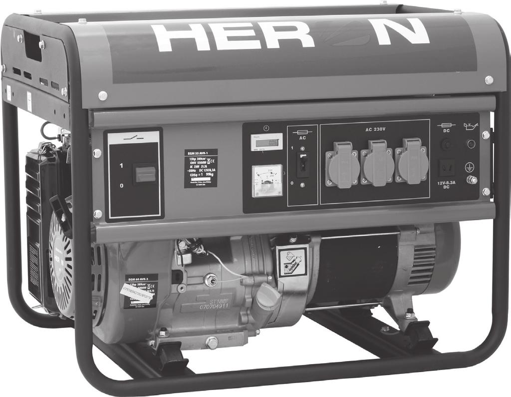 HERON EGM 55 AVR-1 (8896113) Generátor elektrického proudu / Generátor elektrického prúdu / Elektromos áramot fejlesztő generátor / Původní