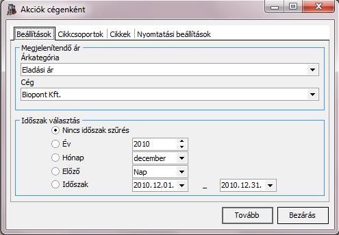 Cikkek A kimutatáson csak azok a cikkek szerepelnek, amelyek itt be voltak jelölve. A cikkek kiválasztása a cikknév előtt látható checkbox bekapcsolásával történik.