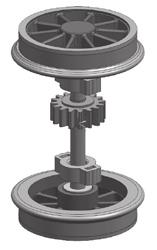 zr / Wheelset w.traction tieres w.gear / Kerék ragasztóval gyűrű hajtómű Radsatz o.hr o.