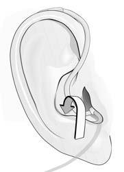 B C Soha ne vezesse be a hangszórót a hallójáratába ernyő vagy illeszték nélkül. Soha ne erőltesse túl mélyre a hangszórót a hallójáratába.