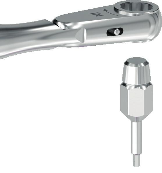 60 CORTILOG Implant System Racsnis nyomatékkulcs A racsnis nyomatékkulcs a csavarok adott nyomatékkal való meghúzására és az implantátumok behelyezésére alkalmas eszköz.