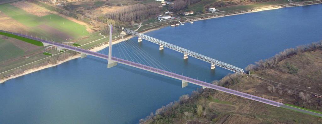 Az új komáromi Duna-híd terveit a tervező konzorcium részéről Nagy László és Mátyássy László ismertette. A 600 m hosszú, egypilonos, ferdekábeles közúti híd főnyílása 252 m lesz. 3.