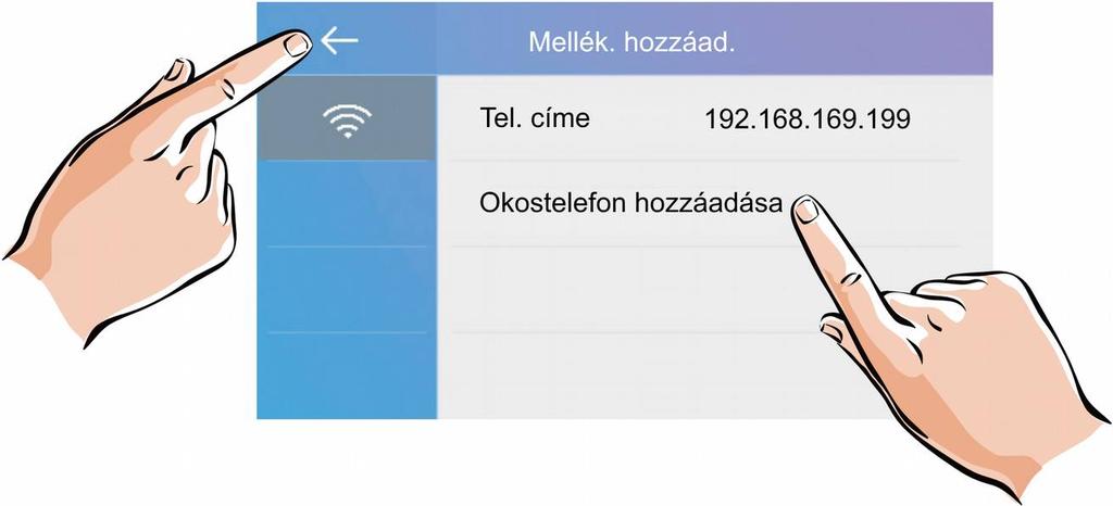 A megjelenő érintő billentyűzeten adja meg a telefon IP