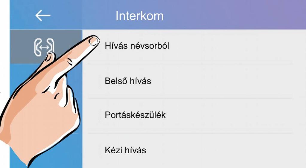 Interkom funkció használatára, ez nem más mint a