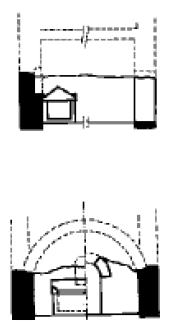 133 Az L sírkamra Ny-i oldalától való távolsága az egy métert sem éri el. Hossza 247-253 cm, szélessége az É-i végén 207 cm, a D-i végén 198 cm.
