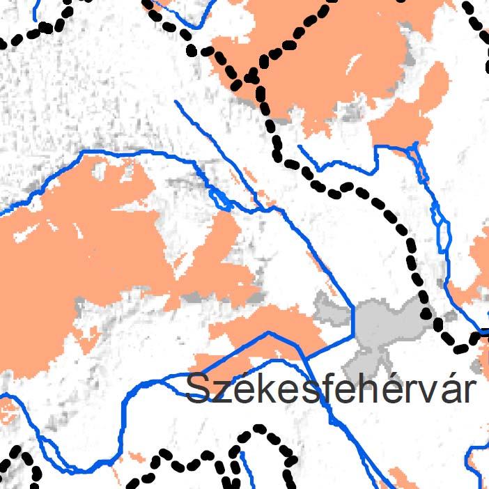 A kivételek az alábbiakban foglalhatók össze: sekély porózus víztest érinti a település legdélebbi részét (sp.1.7.