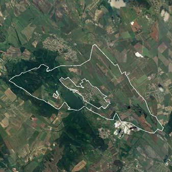 Felülvizsgált TSZT Űrfotó (Google Earth) Ingatlanok beépítettsége Ingatlanok mérete A területen megjelenő főbb terület felhasználások: mezőgazdasági területek, erdőterületek és vízgazdálkodási
