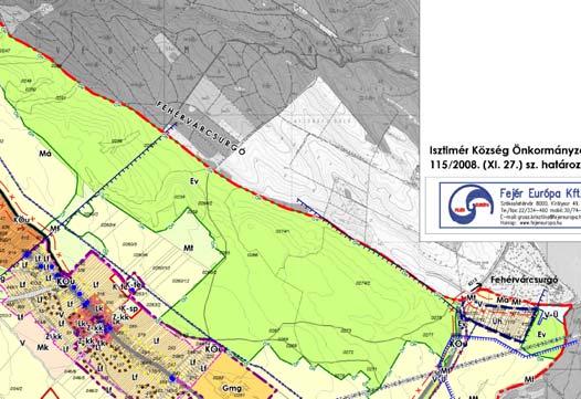 állnak Gksz (kereskedelmi, szolgáltató gazdasági terület) Ev (védelmi rendeltetésű erdőterület) A két település között infrastruktúrahálózati kapcsolatok nem szerepelnek a település szerkezeti tervén.