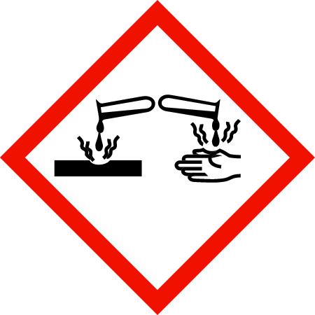 Felülvizsgálat dátuma: 12.04.2018 Termék kódja: 70250_CLP Oldal 2 -tól/-től 11 Piktogram: Figyelmeztető mondatok H290 Fémekre korrozív hatású lehet. H314 Súlyos égési sérülést és szemkárosodást okoz.