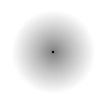 Fókuszálon a középső fekete pontra, mi történik egy idő után a körülötte lévő szürke