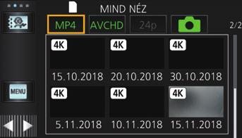 HC-WXF1-VXF1-VX1-V800EP-DVQX1454_hun.book 27 ページ ２０１８年１月１８日 木曜日 午後８時５９分 Alap Mozgóképek/állóképek lejátszása 1 2 Állítsa a készüléket lejátszás módra.