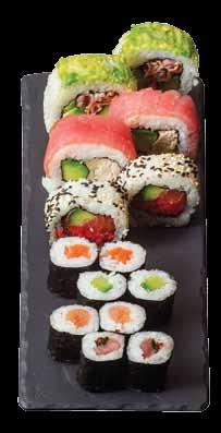 lazac nigiri, 2 nobashi ebi nigiri, 2 édesrák nigiri 5.