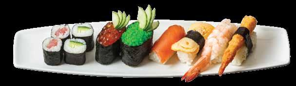 füstölt lazac nigiri, 1 japán omlett nigiri, 1