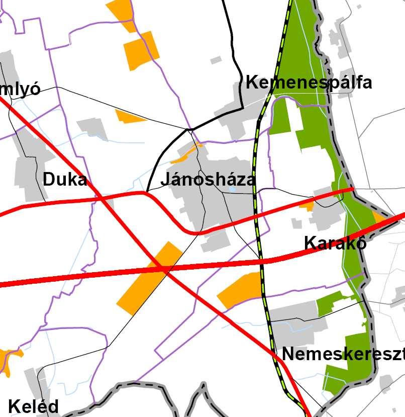 Jánosház város településrendezési eszközeinek módosítás 20. decemer 3. s megye TT II/.. sz.