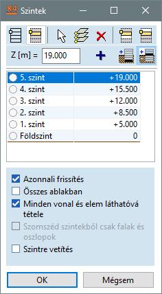 A következő eredményt láthatjuk az ablakban: Hozzáadás Az acélszerkezeti tető síkját (+22,50 m) nem találta meg a kereső, mert azt egyszerűsítve,