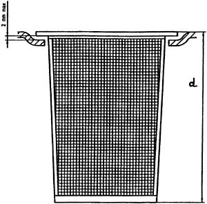 Hatály: 206.I.. - 206..28. 4. oldal. ábra: A szűrőrács mélységének és a rés(ek) méretének meghatározása...3.