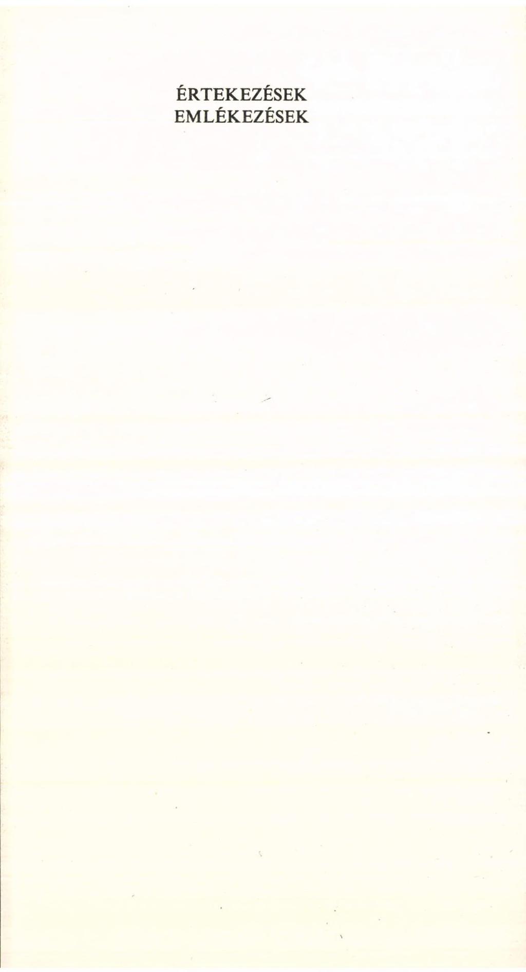 ÉRTEKEZÉSEK