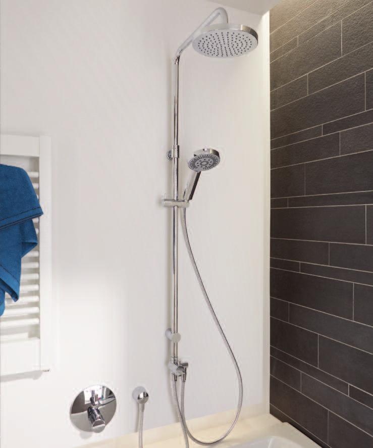 KLUDI DUAL SHOWER SYSTEM Több mint egy zuhany A KLUDI DUAL SHOWER SYSTEM egy kézizuhany és egy fej zu hany kombinációjából áll.