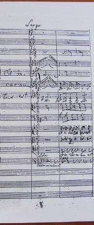 31. ábra: Bräuer Ferenc: Missa in D o az Et incarnatus est-szakasz az autográf partitúrában Említést érdemel az Et incarnatus est-szakasz keletkezéstörténete.