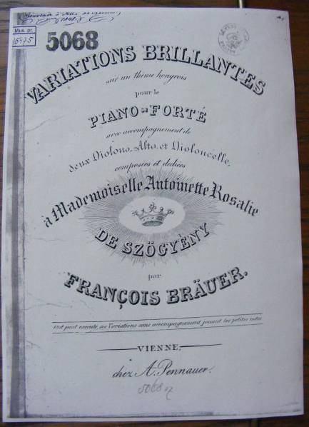 4. kép: Bräuer Ferenc Variations brillantes című